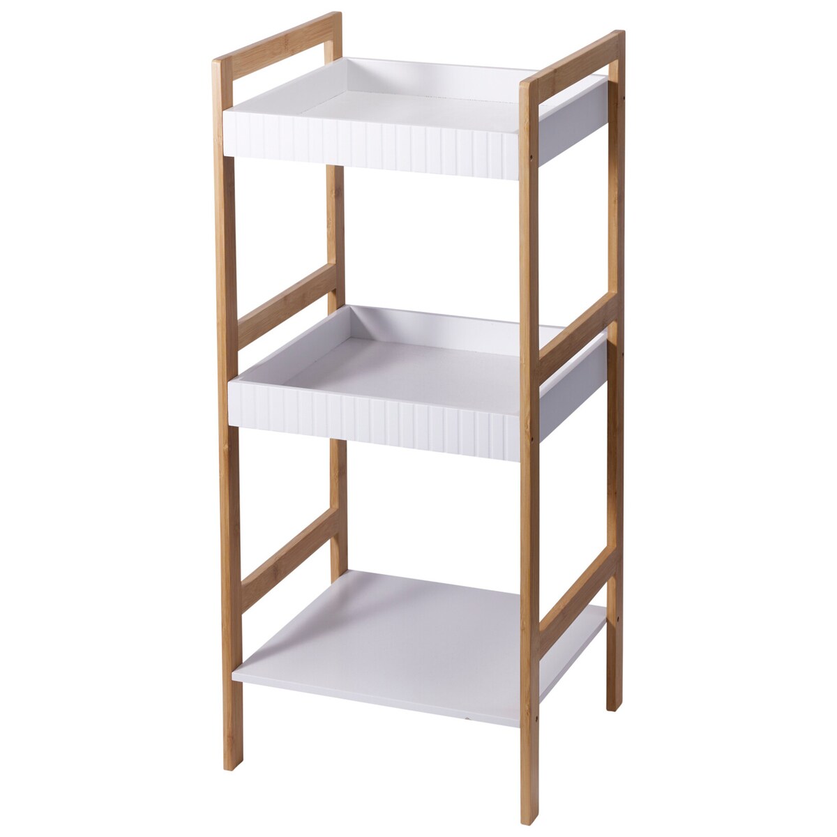 Słupek łazienkowy FORMA, bambusowy stelaż, 36 x 33 x 80 cm