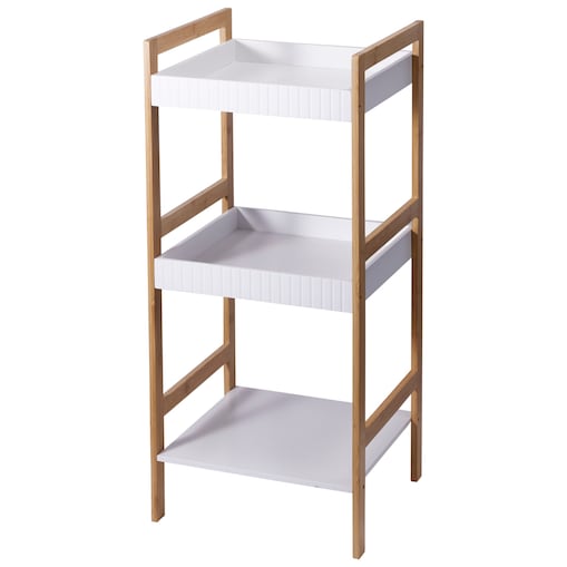 Słupek łazienkowy FORMA, bambusowy stelaż, 36 x 33 x 80 cm