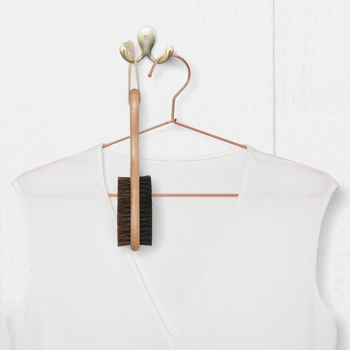 Zestaw 5 wieszaków w kolorze miedzianym Rayen