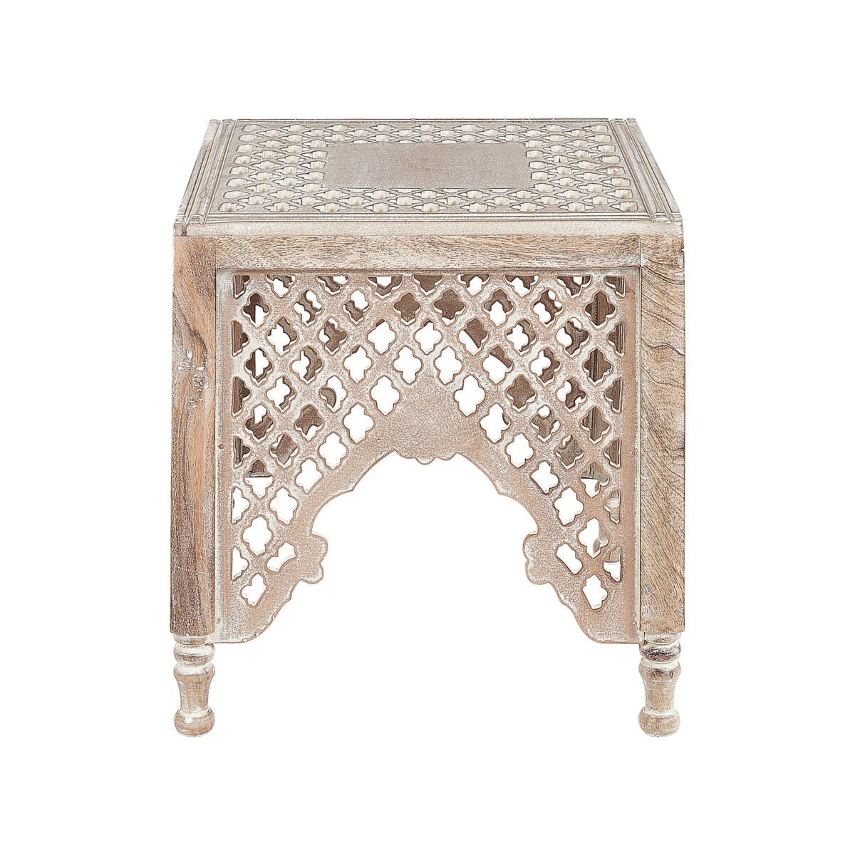 Stolik pomocniczy drewno mango jasne KADMA