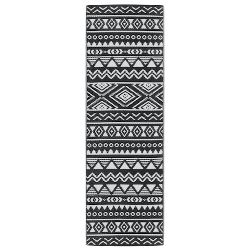 vidaXL Dywan zewnętrzny, ARAKIL czarny, 80x250 cm, PP