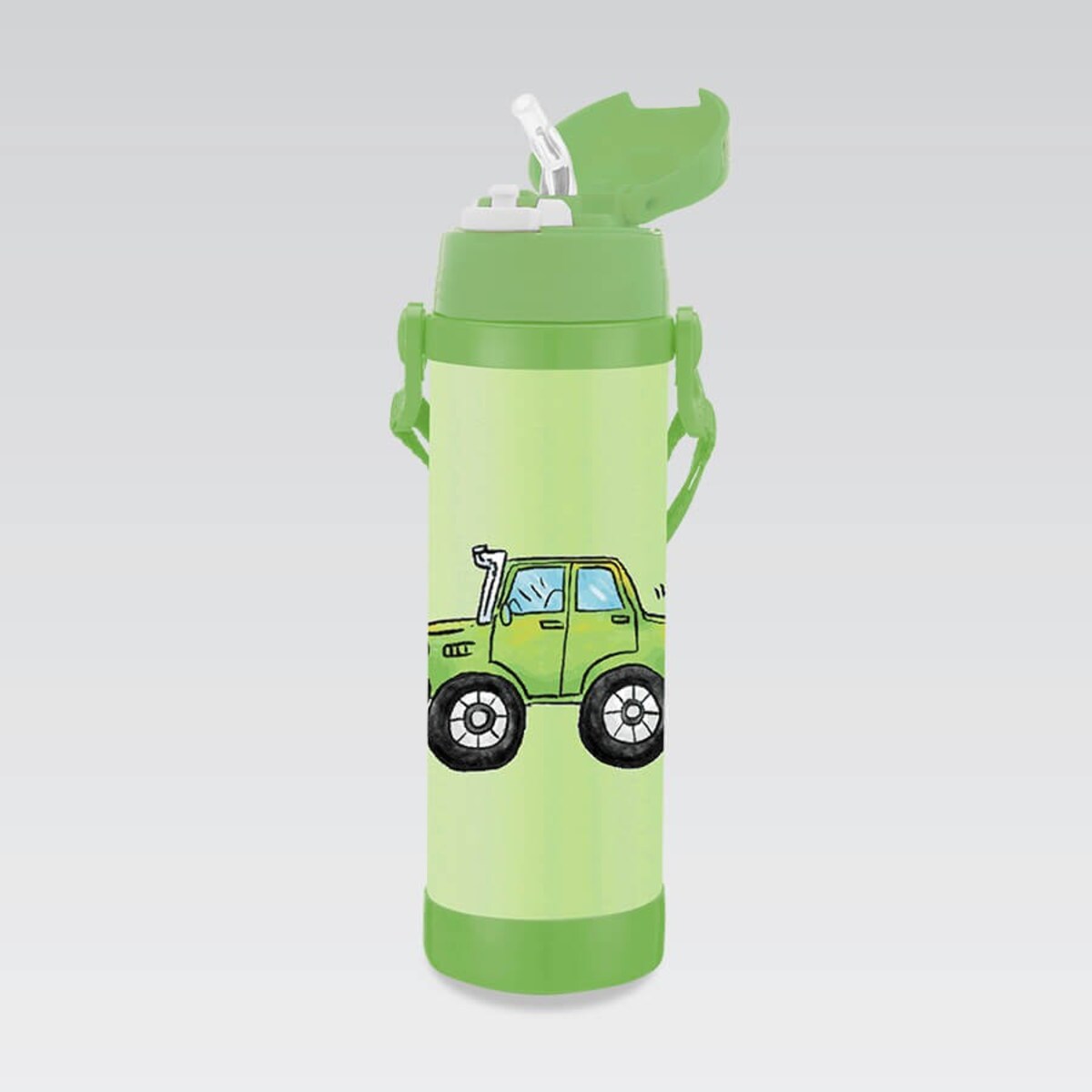 Kubek termiczny dla dzieci dziecka ze słomką 500ml autko MAESTRO MR-1640-50-B