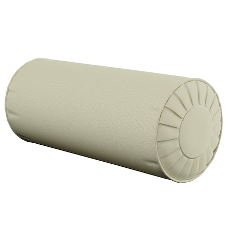 Poduszka wałek z zakładkami, jasna oliwka, Ø20 x 50 cm, Loneta
