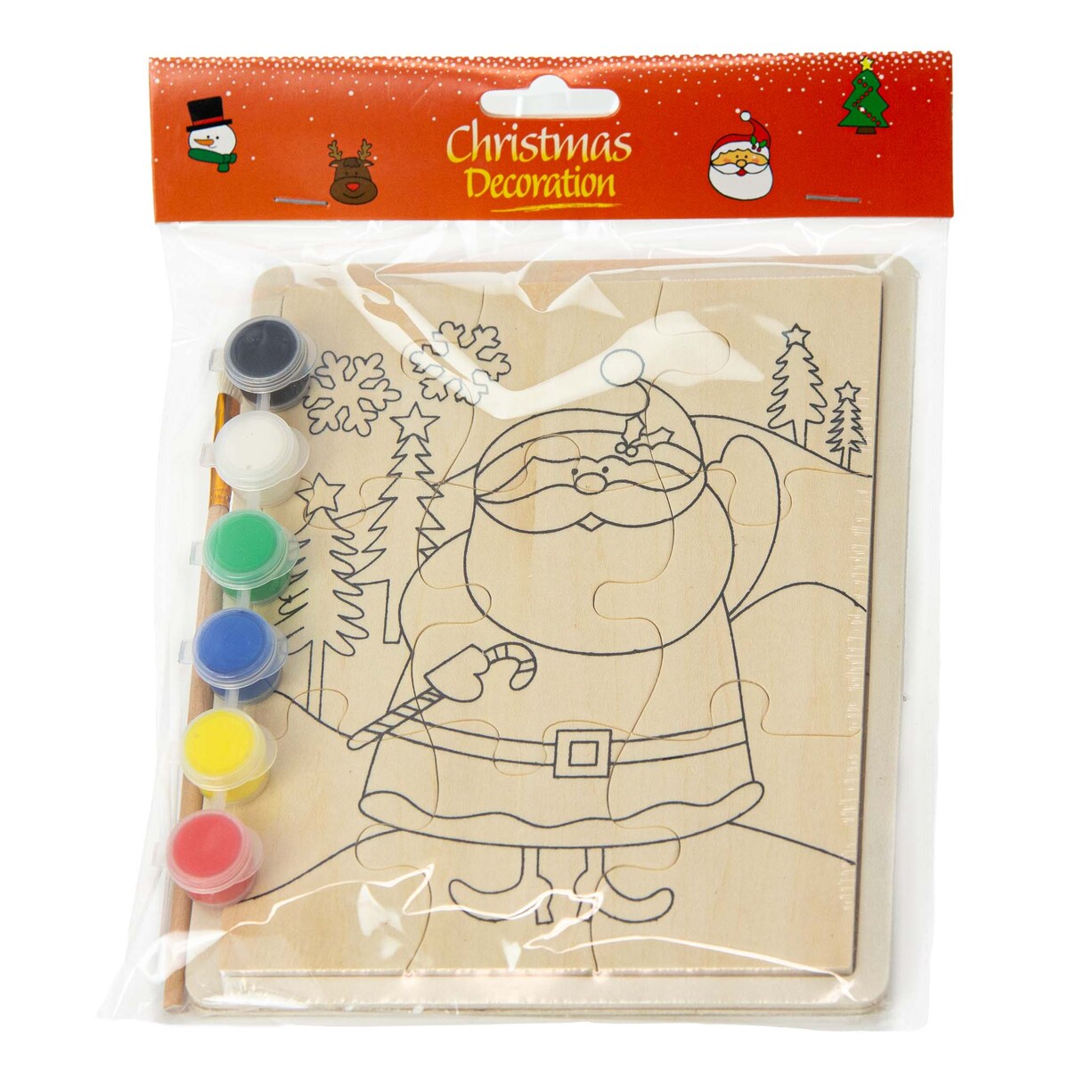 Kolorowanka Obrazek Do Malowania 15X20 Cm Świąteczny Dla Dzieci Święty Mikołaj