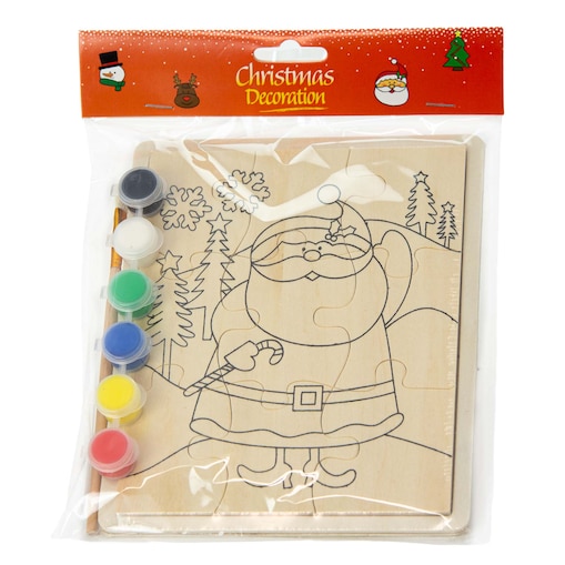 Kolorowanka Obrazek Do Malowania 15X20 Cm Świąteczny Dla Dzieci Święty Mikołaj