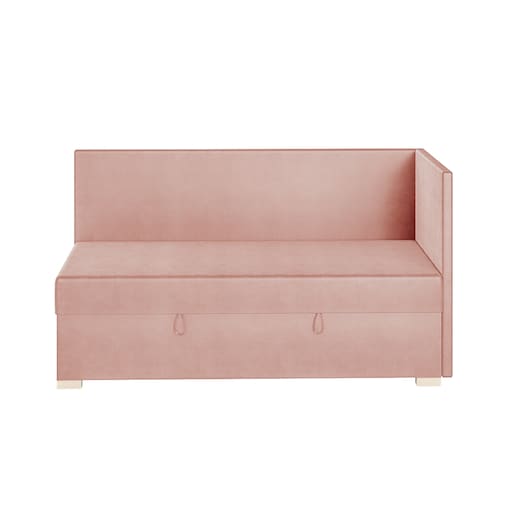 Mesonica Łóżko Flexi, różowe, 90x200, Prawostronne