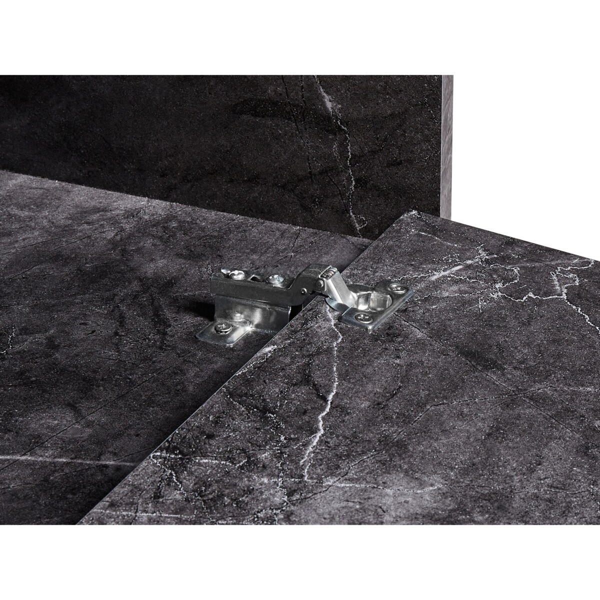 Wisząca szafka pod umywalkę CASCAVEL 80 cm Czarny marmur