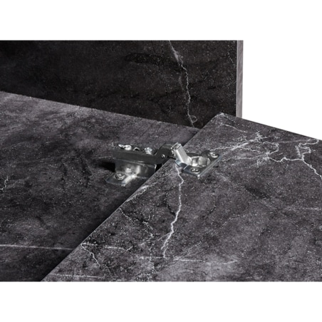 Wisząca szafka pod umywalkę CASCAVEL 80 cm Czarny marmur