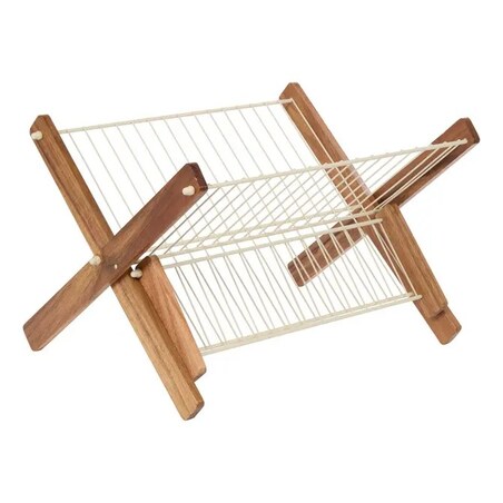 Suszarka do naczyń, składana, beżowa, Acacia