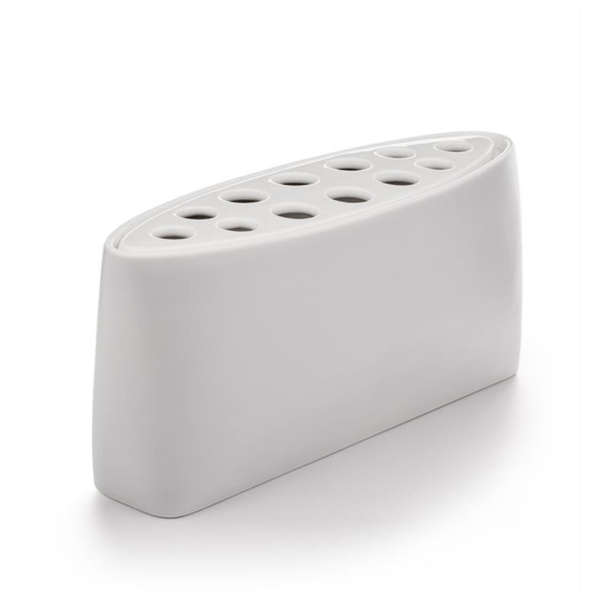 Wazon ceramiczny EIA Markslojd 16x37 cm biały – elegancka dekoracja do salonu i jadalni