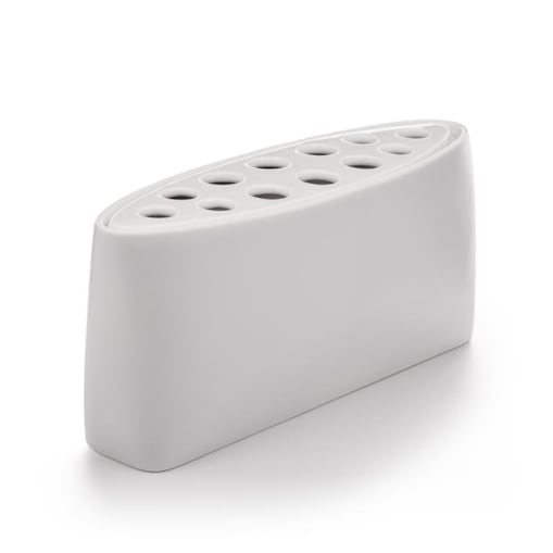 Wazon ceramiczny EIA Markslojd 16x37 cm biały – elegancka dekoracja do salonu i jadalni