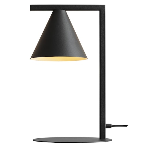 Biurkowa lampa z kloszem stożkowym Form 1108B1 Aldex metalowa czarna