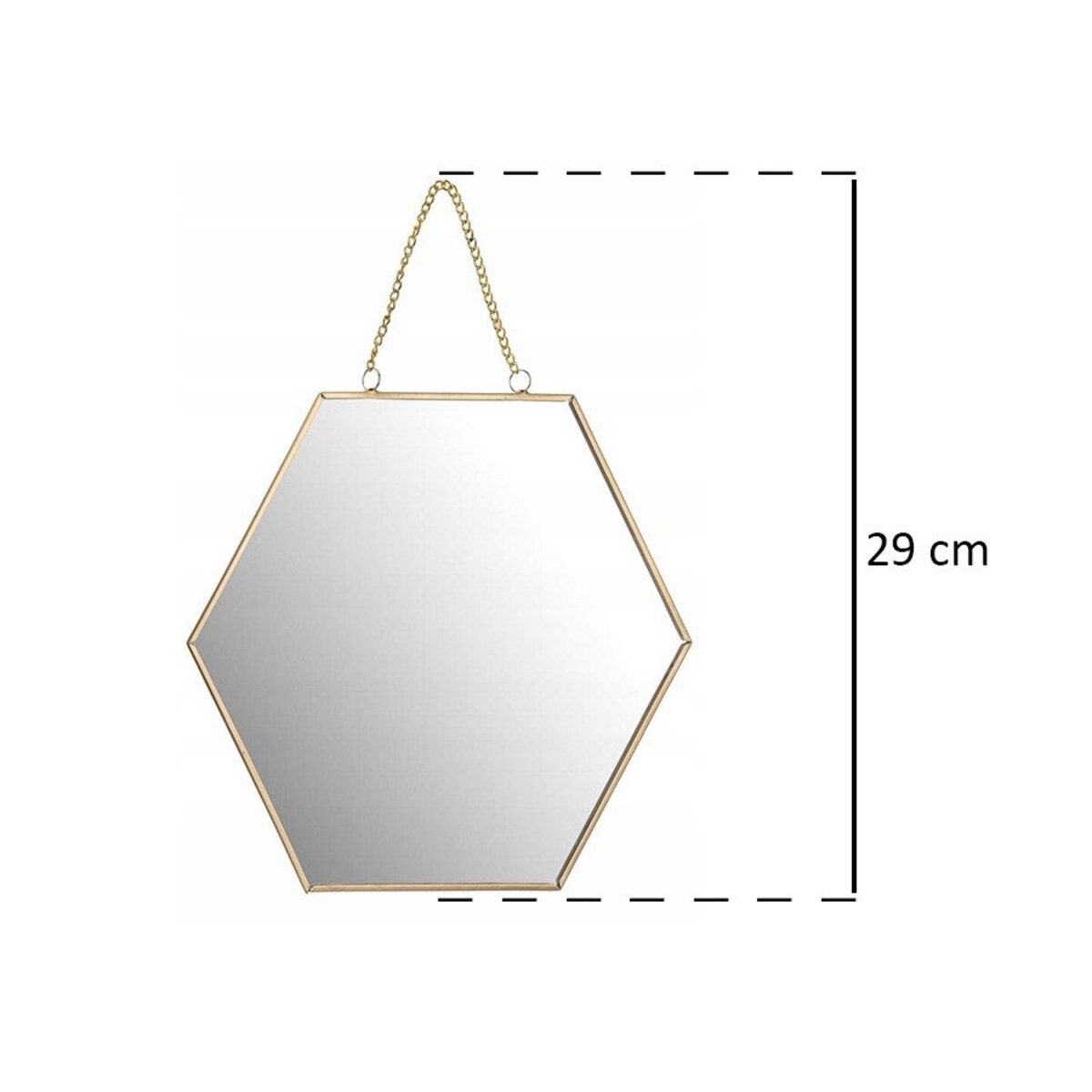 LUSTRO ścienne w kształcie sześciokątu, szerokość 29 cm