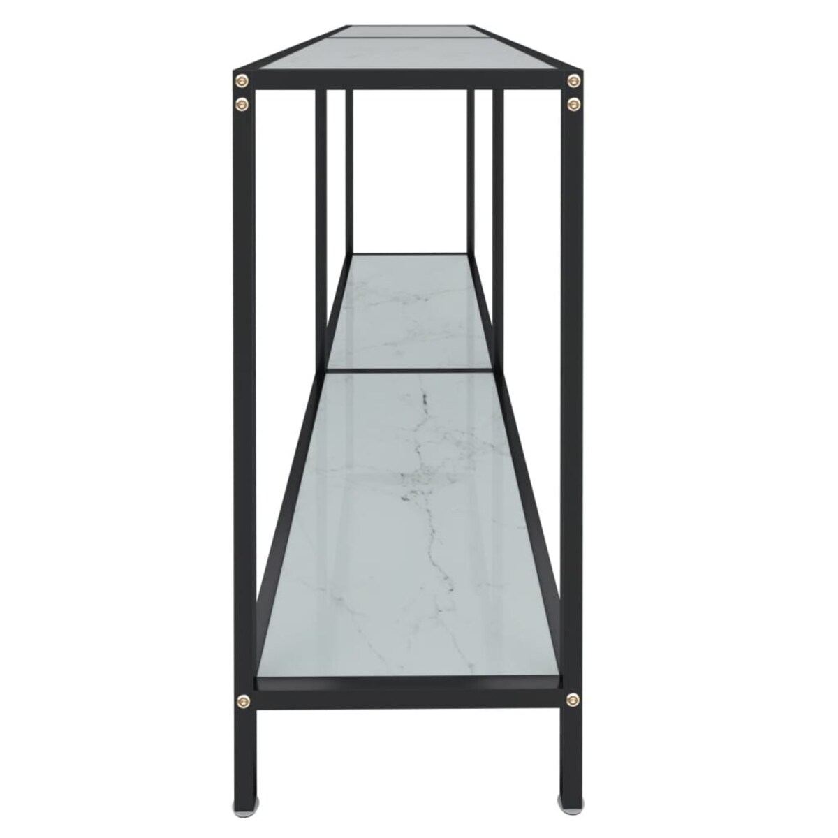 vidaXL Stolik konsolowy, biały, 160x35x75,5 cm, szkło hartowane