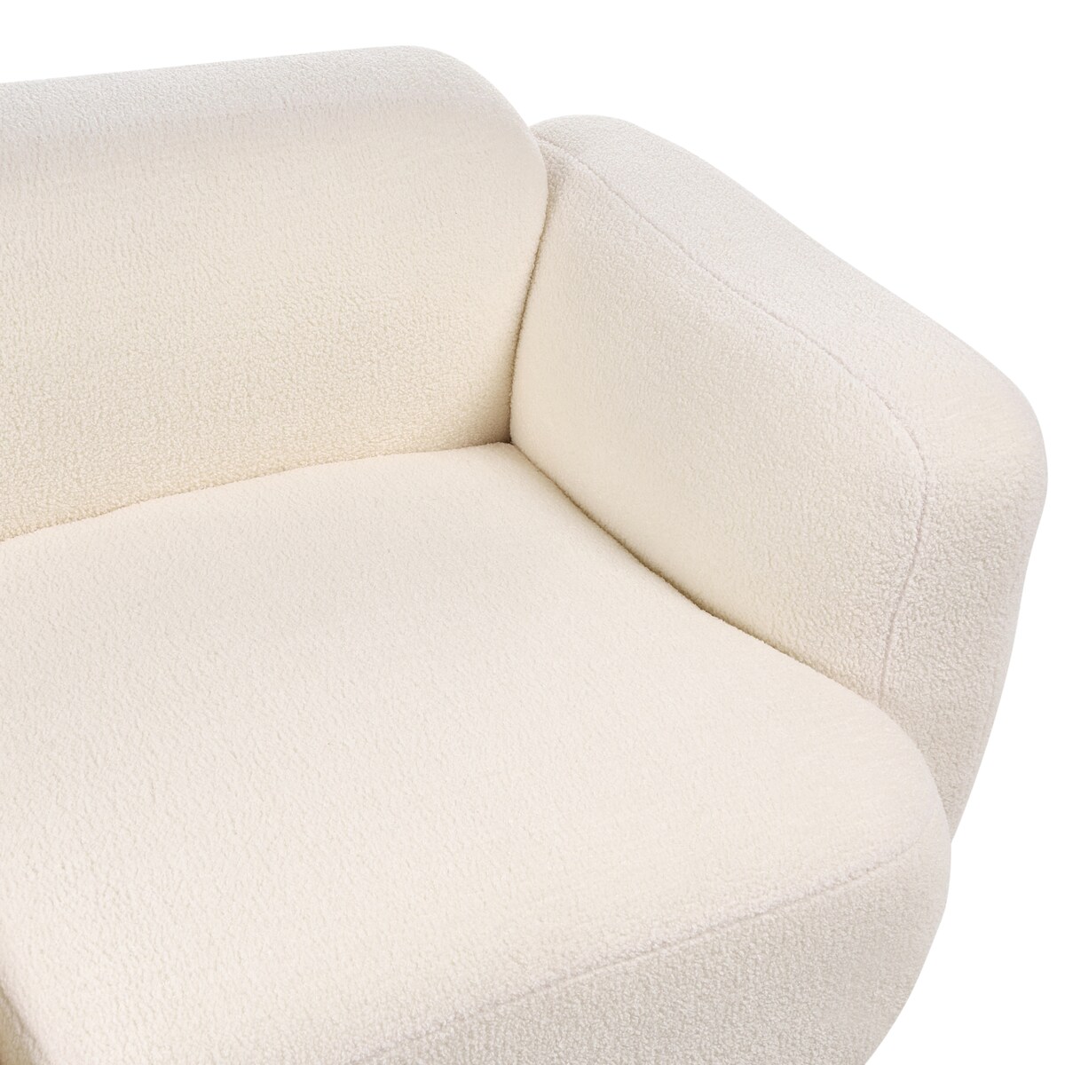 Sofa dla 3 osób AFOSS Boucle Złamana biel