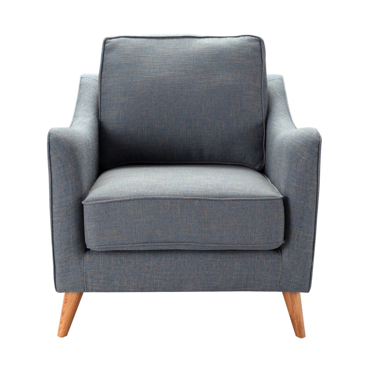 Fotel Venuste denim blue/brown, 78 x 90 x 90 cm