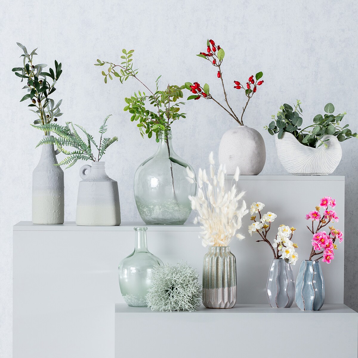 Dekoracja Dzika Róża 70cm orange, 10 x 10 x 70 cm