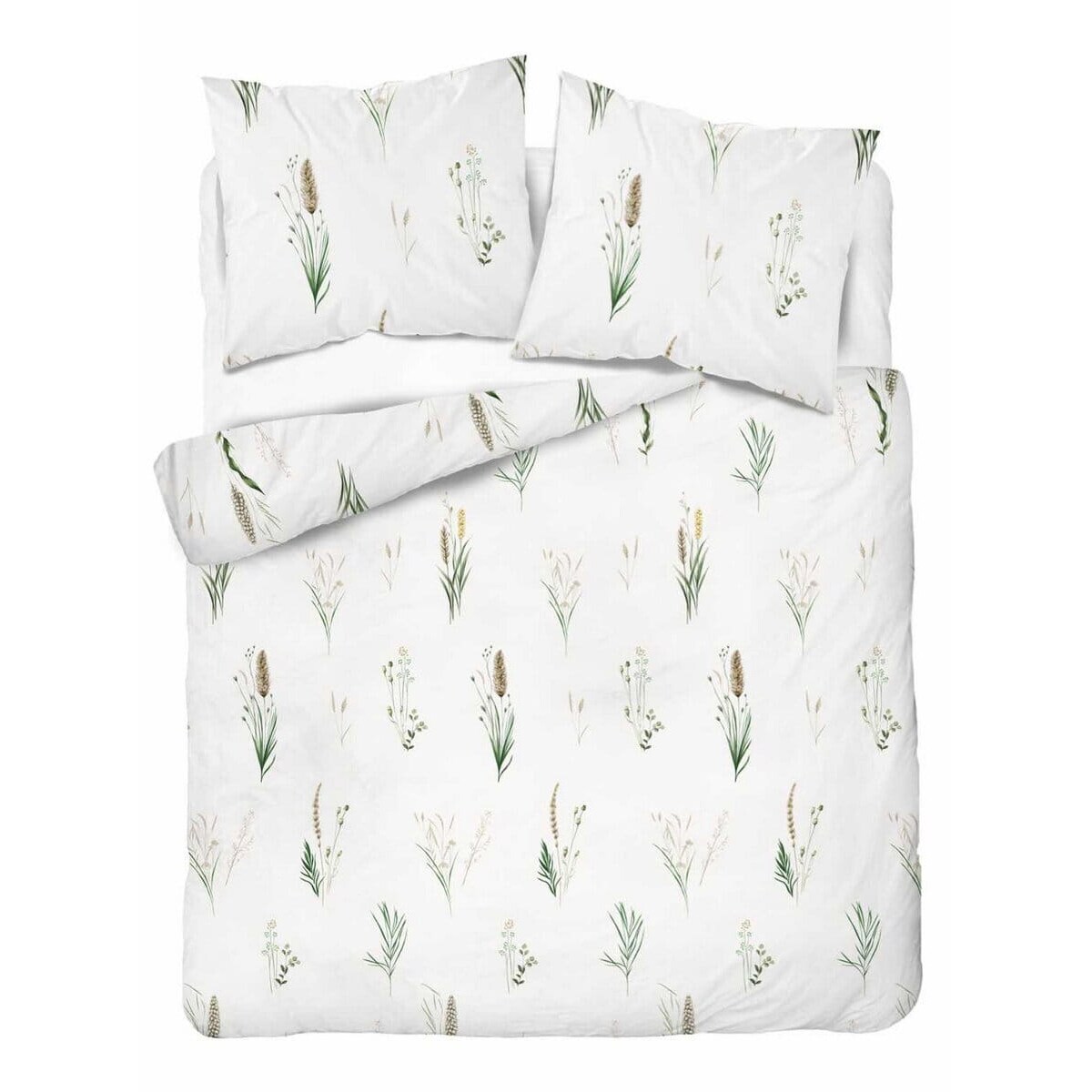 Pościel bawełniana 160x200 cm Kłosy Polne Białe wiosna