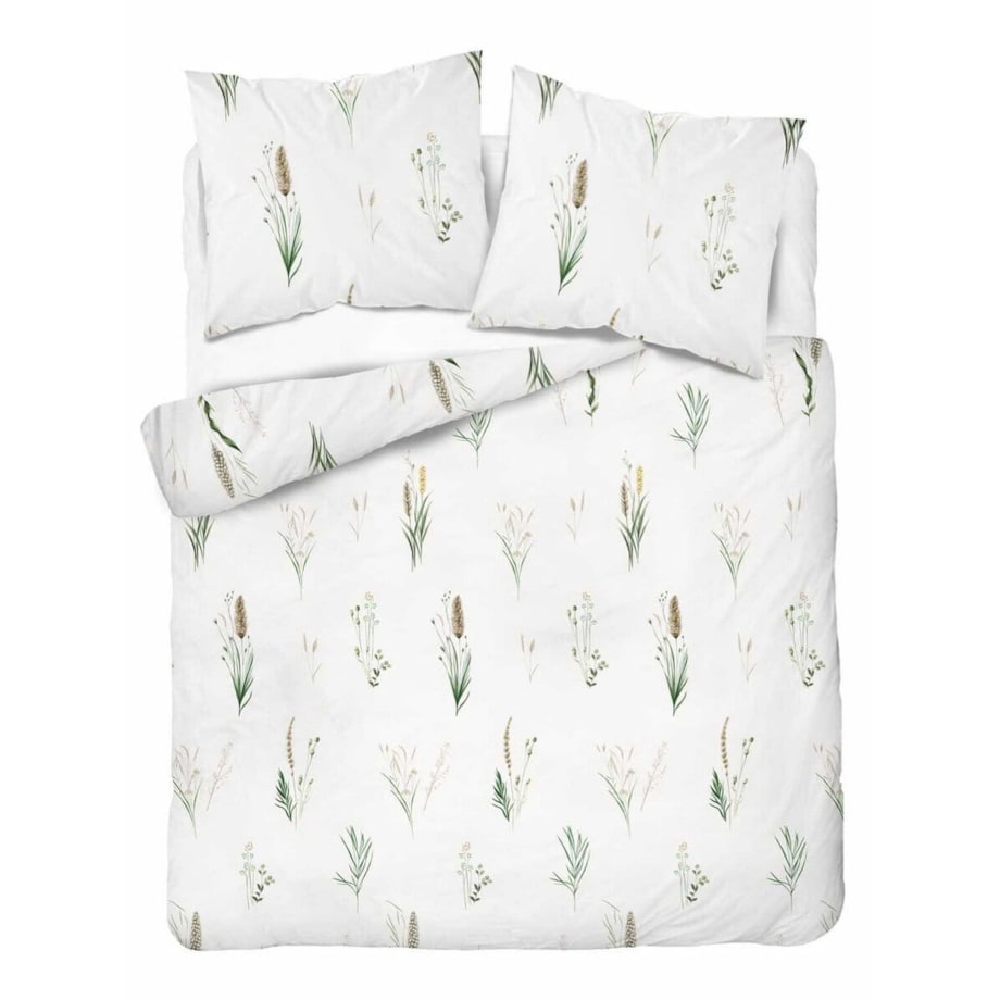 Pościel bawełniana 160x200 cm Kłosy Polne Białe wiosna