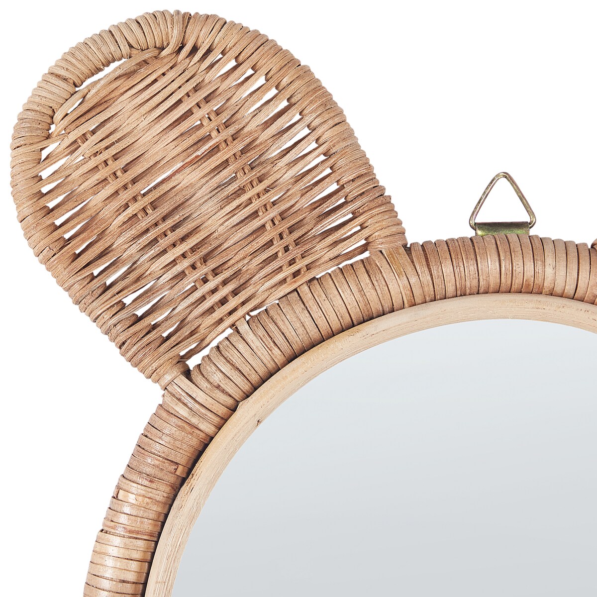 Lustro ścienne ASHANTI 30 cm 33 cm Rattan Naturalny