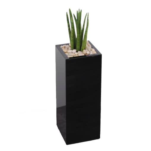 70x25x25 Kwietnik Donica CZARNE SZKŁO