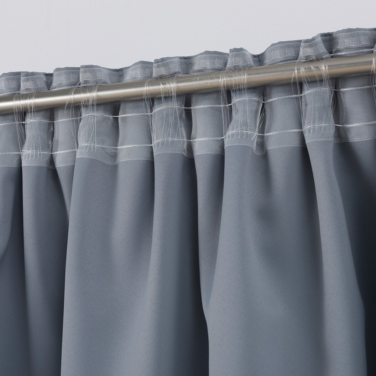 Zasłona zaciemniająca na taśmie marszczącej gołębi szary 140 x 280 cm 1 szt. 140x280 szary