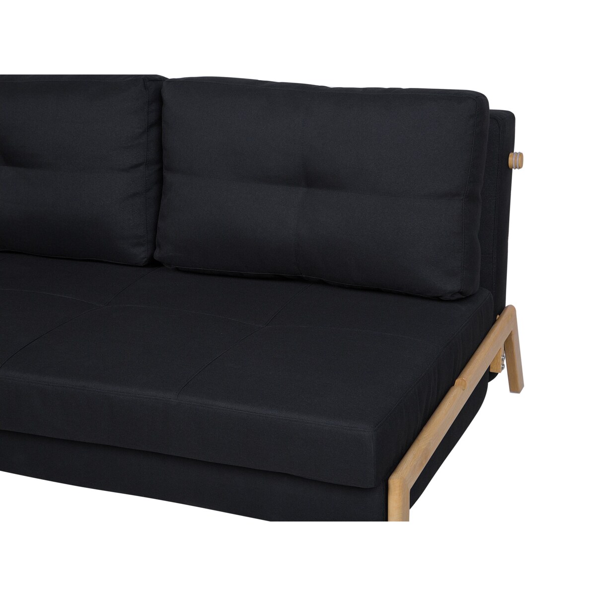 Sofa rozkładana czarna EDLAND