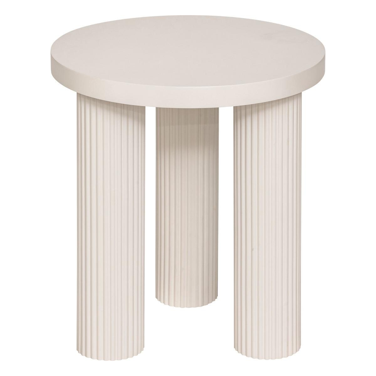 Stolik kawowy okrągły TELLA, kremowy, Ø 40 cm