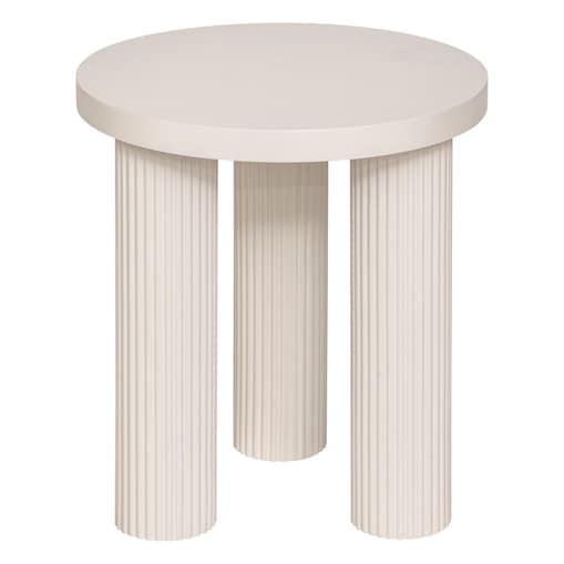 Stolik kawowy okrągły TELLA, kremowy, Ø 40 cm