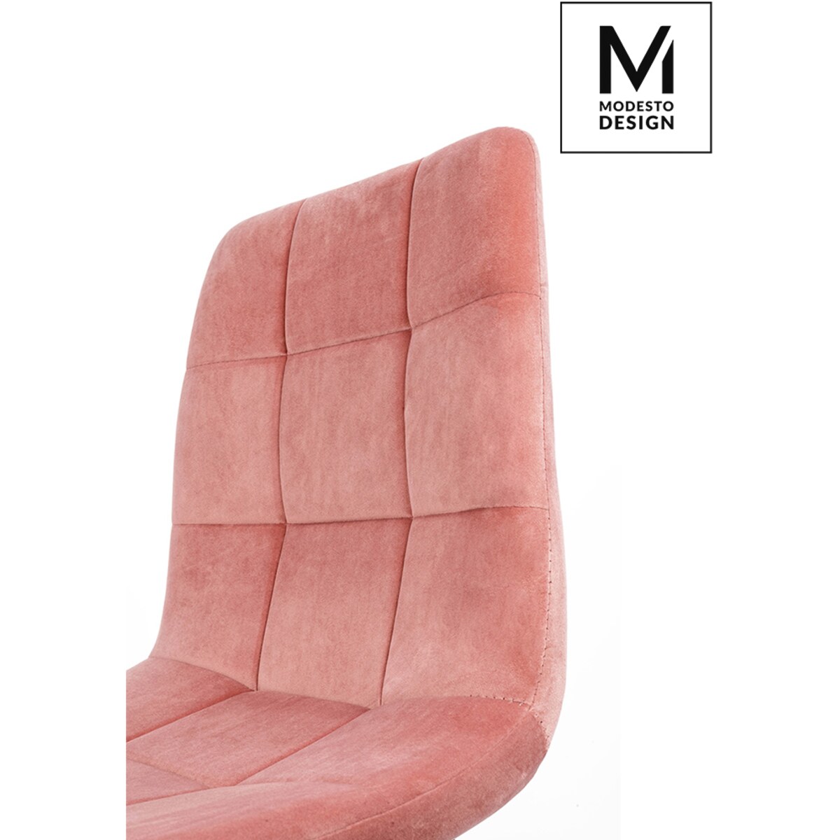 Krzesło z miękkim siedziskiem CARLO J-06.LIGHT.PINK różowe