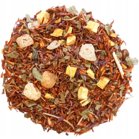 Herbata Rooibos SŁODKI ALOES czerwonokrzew bezkofeinowa aloes liście melisy - herbata liściasta sypana mieszanka napar susz