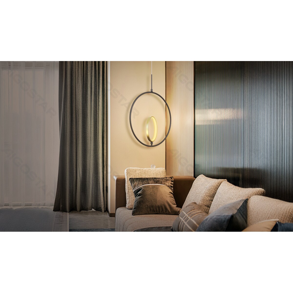 lampa wisząca 2700k aluminium i silikon nowoczesny design 120cm