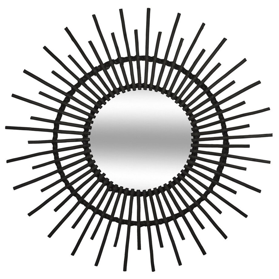 Lustro na ścianę w plecionej ramie