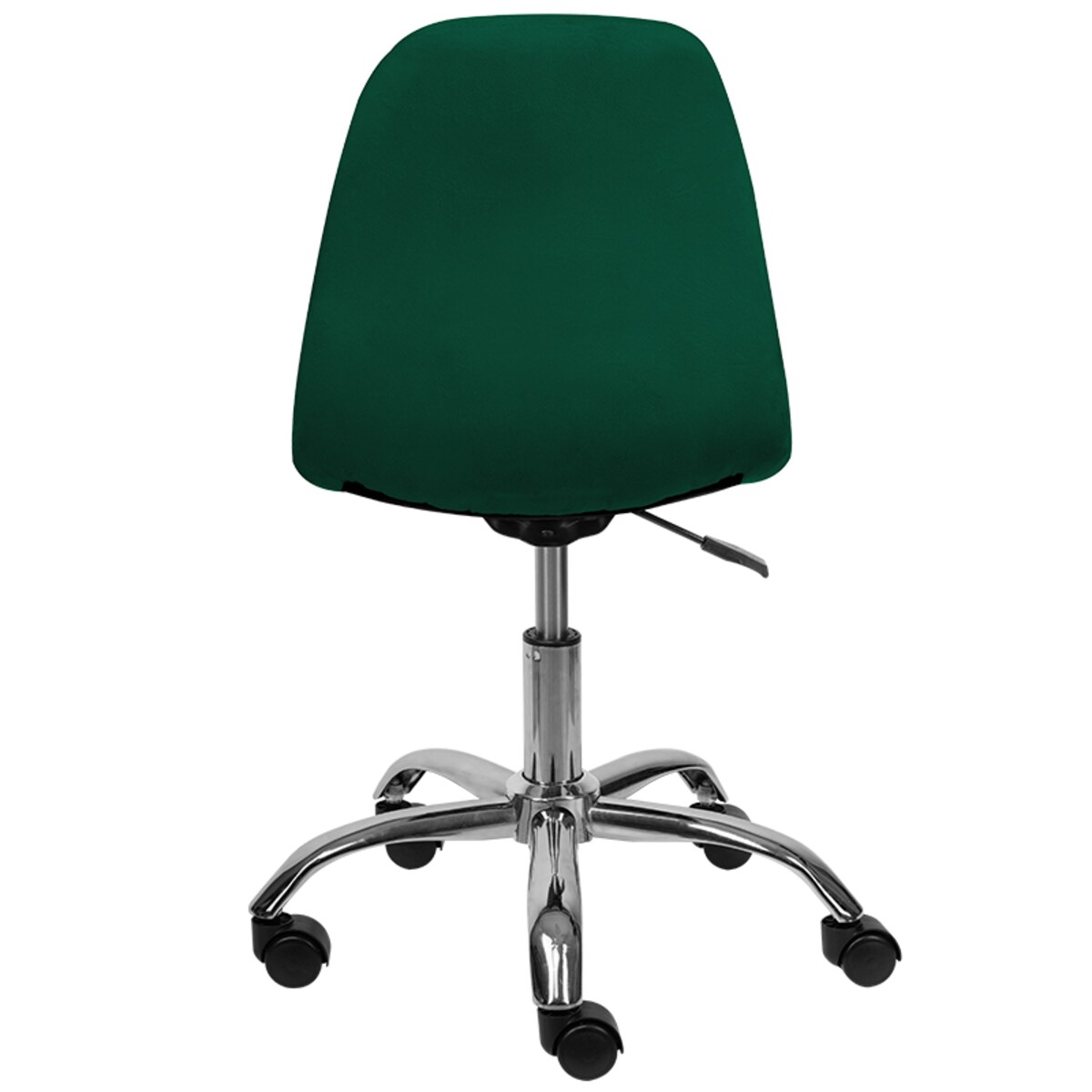 Krzesło biurowe obrotowe nowoczesne pikowane welurowe zielone