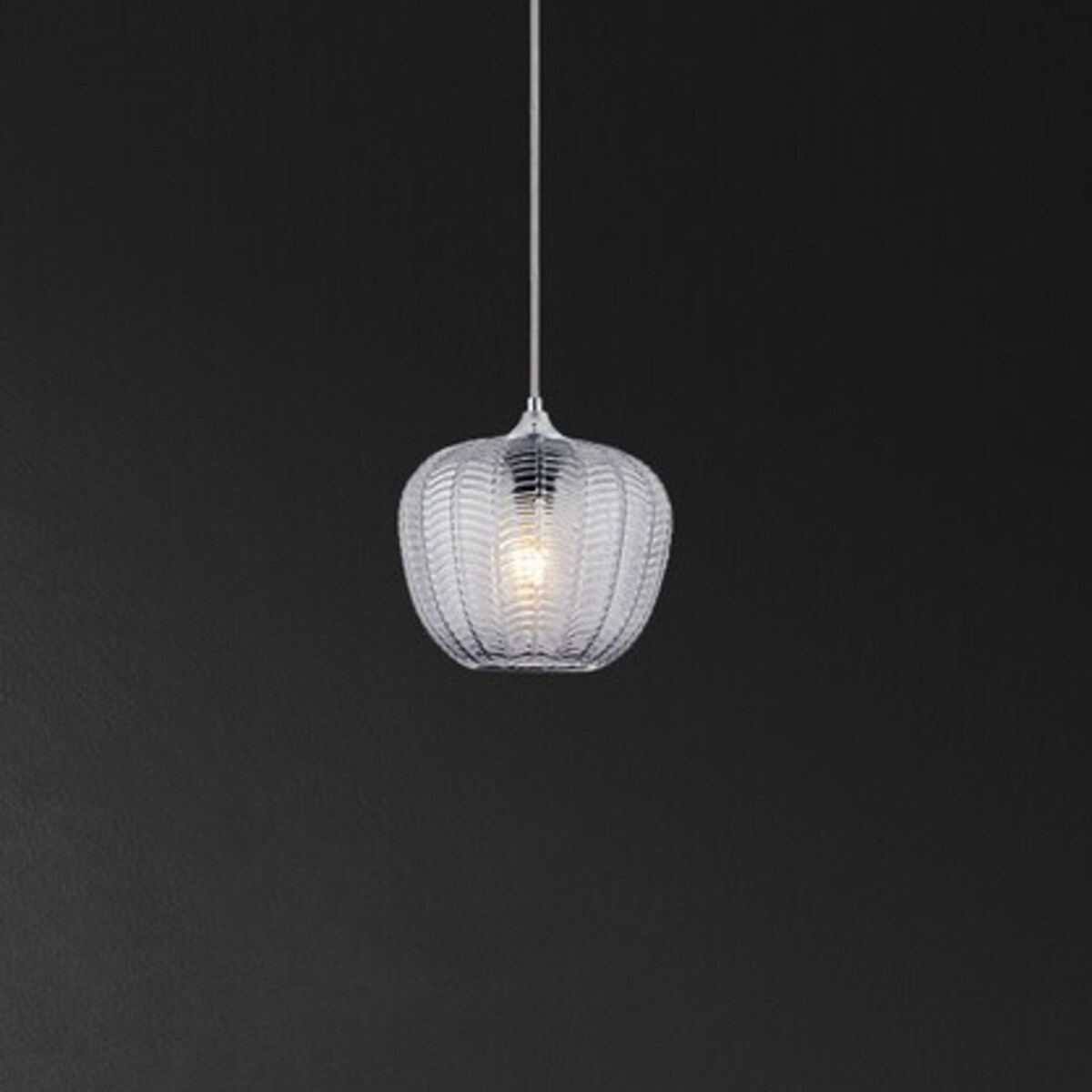 Wisząca lampa szklana Monet 3177 do jadalni nad stół chrom przydymiona