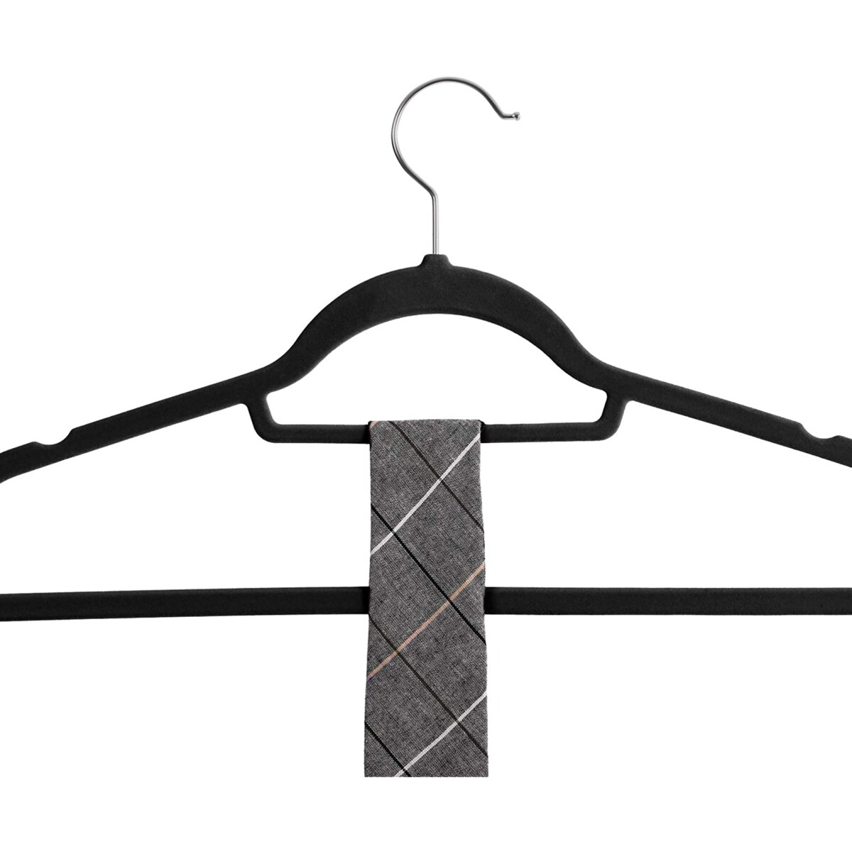 Wieszaki Welurowe 50Szt Zestaw Czarny