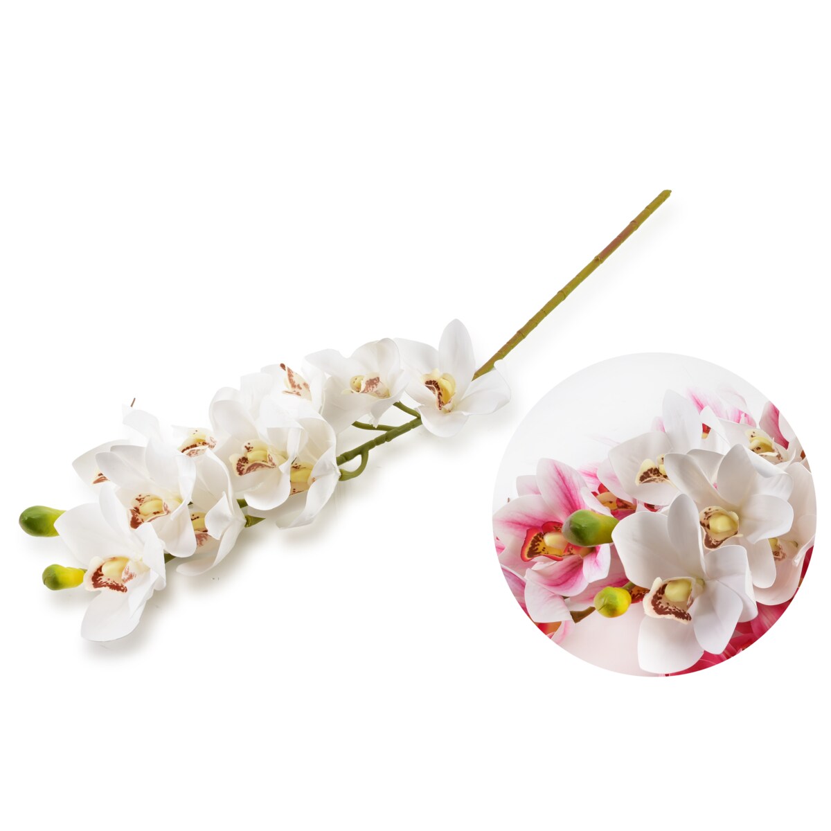 VIRIDIS Kwiat sztuczny storczyk 74cm