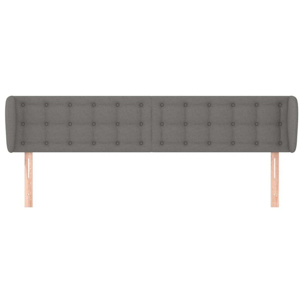 vidaXL Zagłówek uszak, ciemnoszary, 163x16x78/88 cm, tkanina