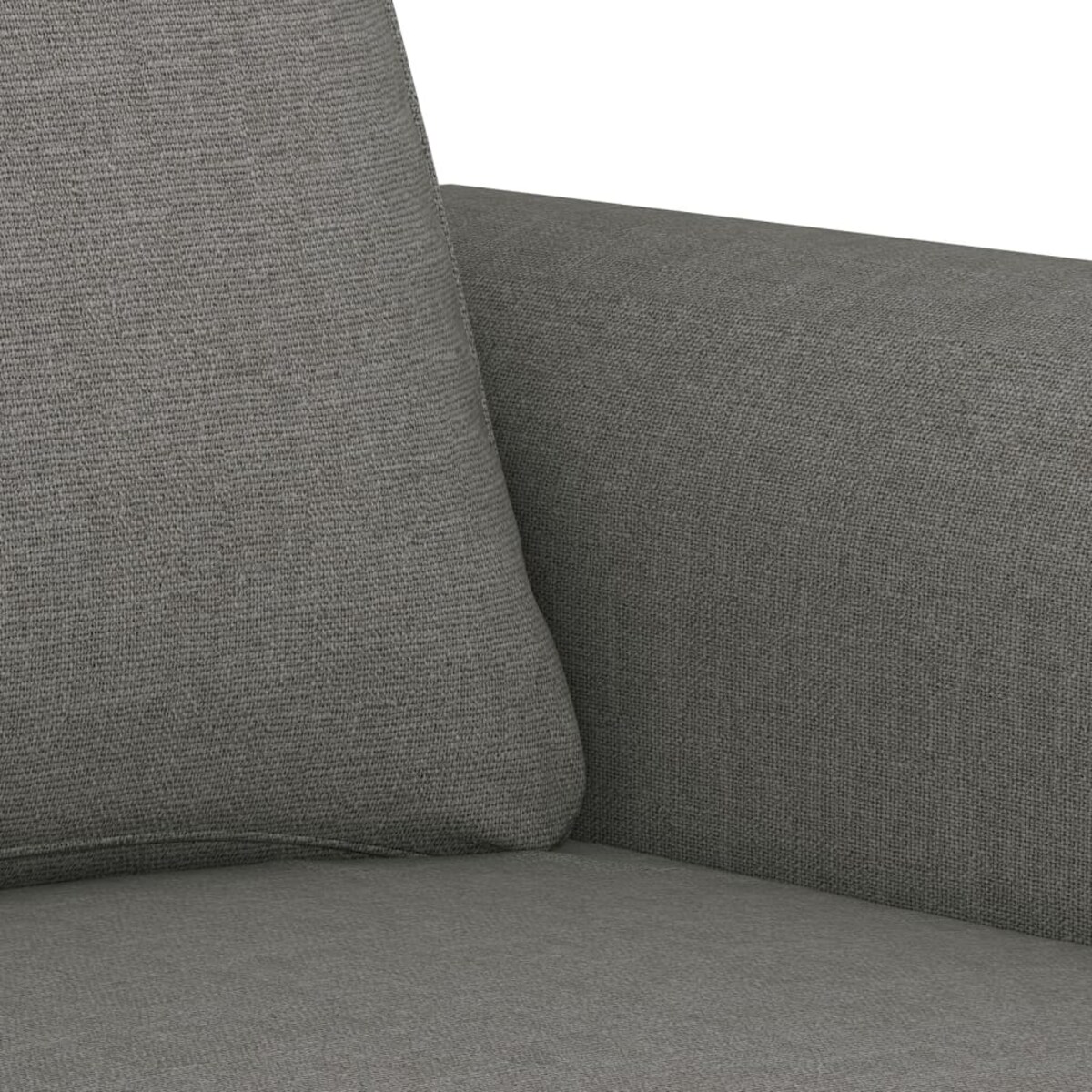 vidaXL Sofa 2-osobowa, ciemnoszara, 120 cm, tapicerowana tkaniną