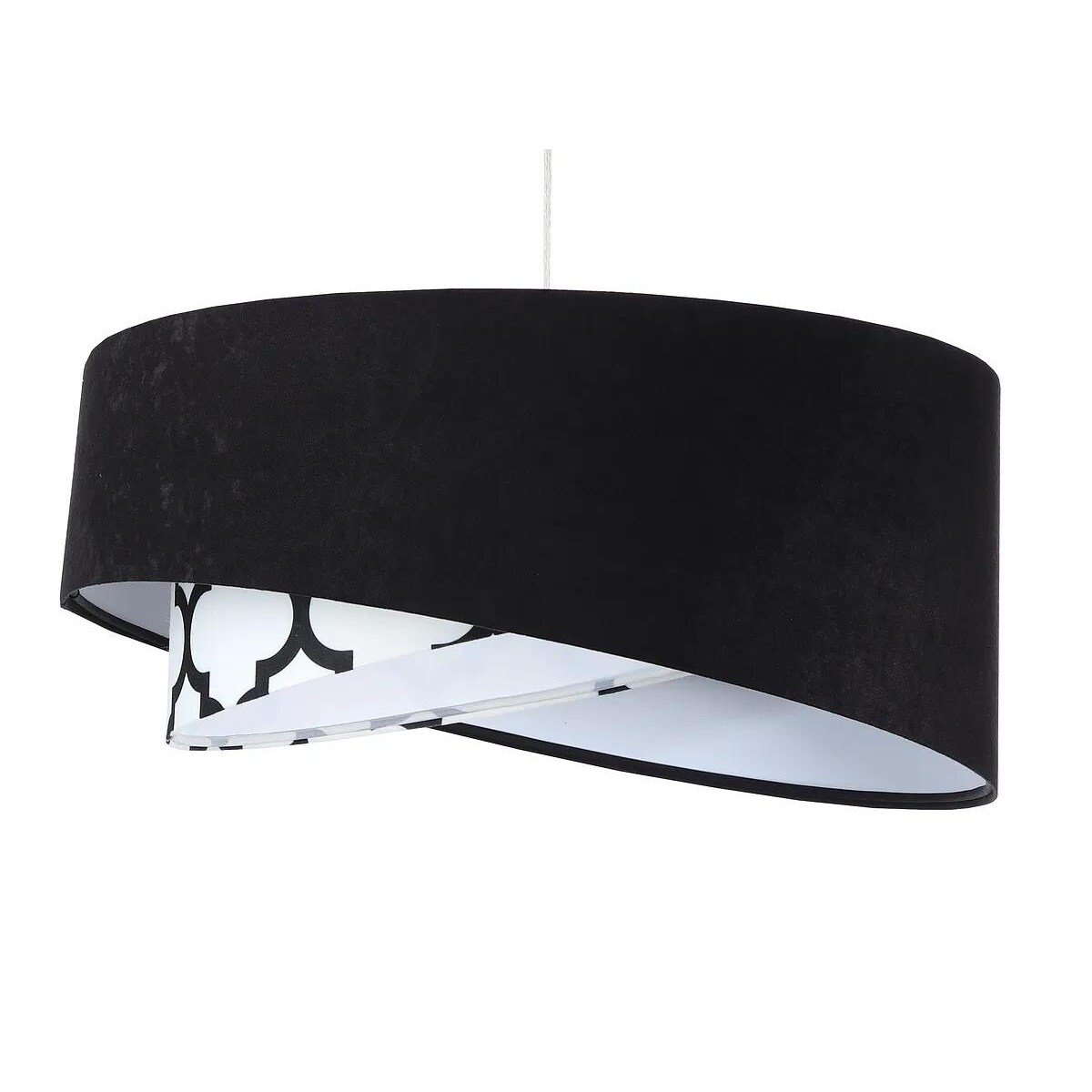Lampa wisząca BLACK VELVET czarna/biała