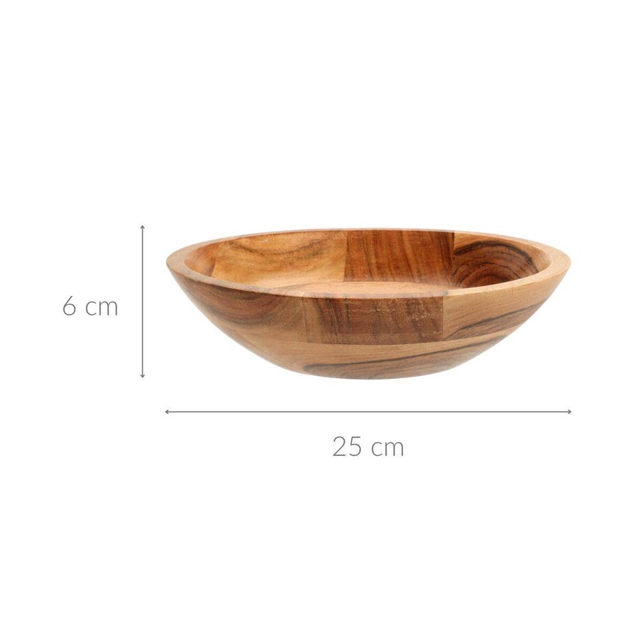 Miska z drewna akacji, 25 x 6 cm