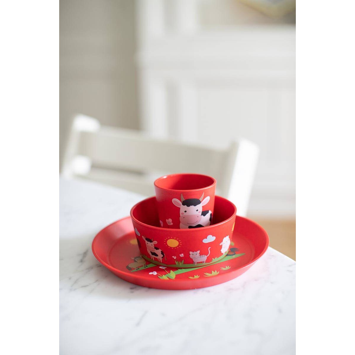 Zestaw obiadowy dla dzieci, z tworzywa organic, KOZIOL