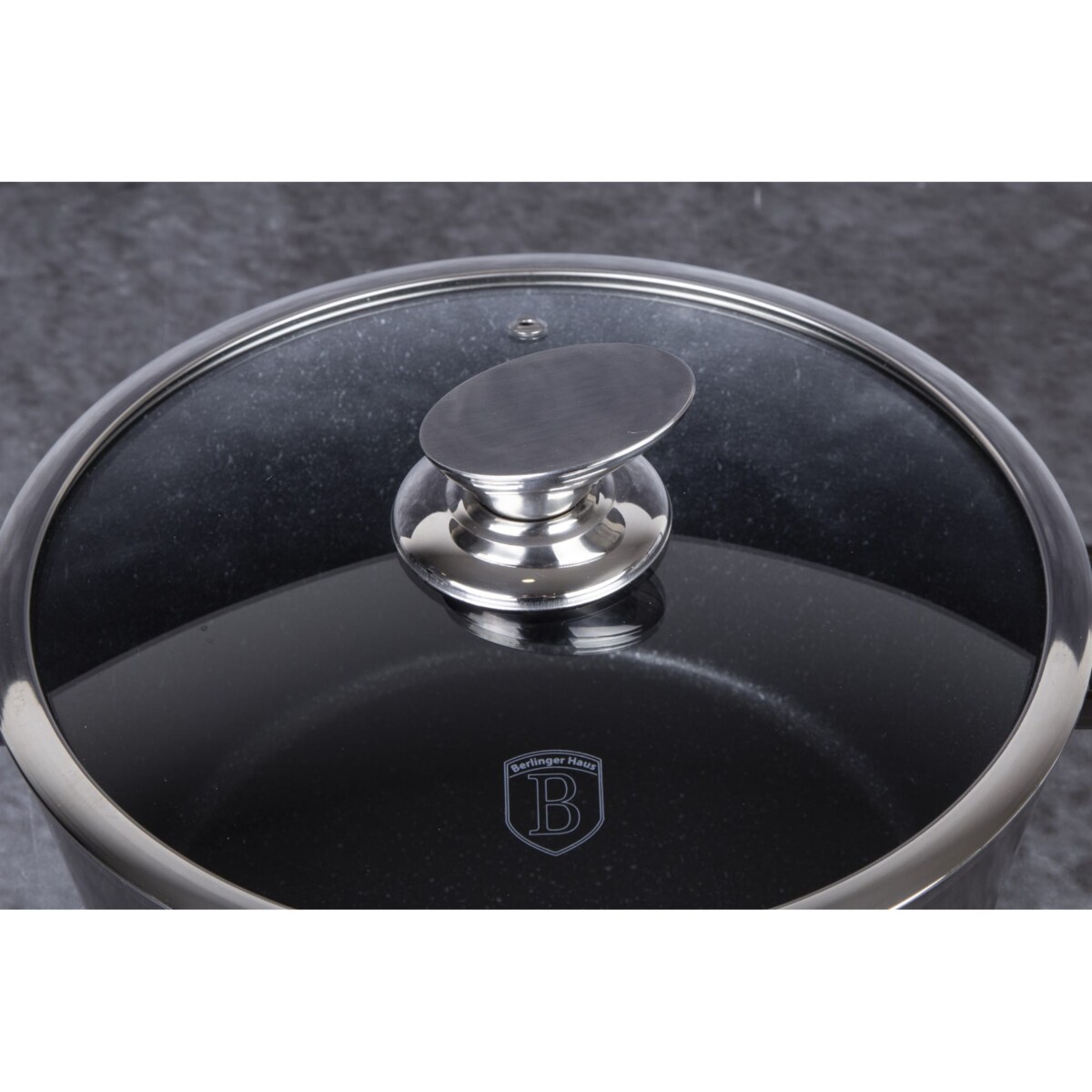 Garnek z powłoką granitową 6.1L 28cm BERLINGER HAUS Shiny Black