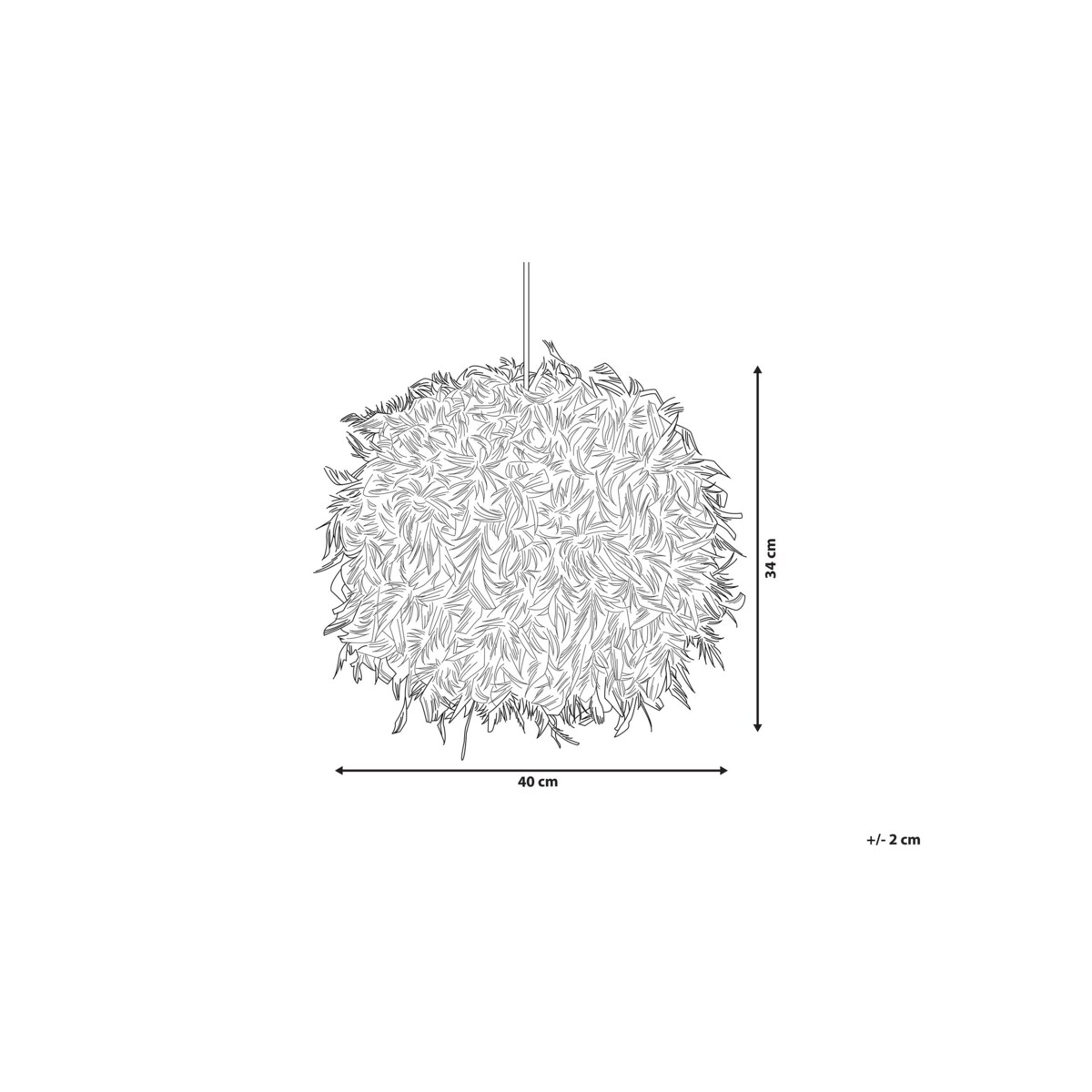Lampa wisząca pióra różowa DRAVA