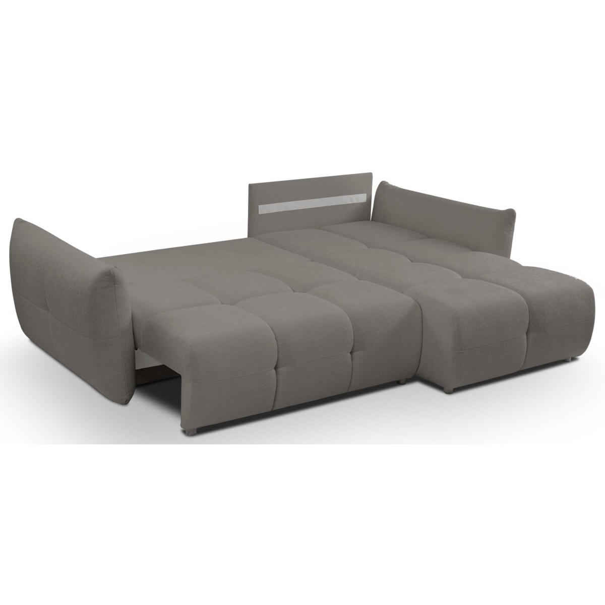 Narożnik z funkcją spania do salonu BOSE, prawostronny, szary