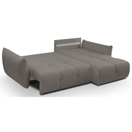 Narożnik z funkcją spania do salonu BOSE, prawostronny, szary