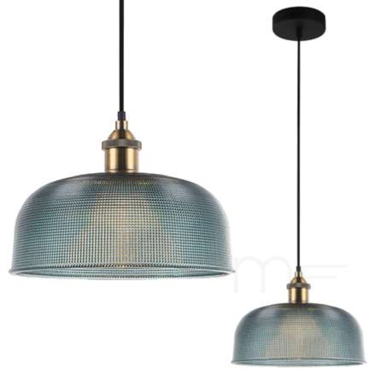 LAMPA wisząca DAVIDE MDM-2916/1 BL Italux szklana OPRAWA zwis niebieski