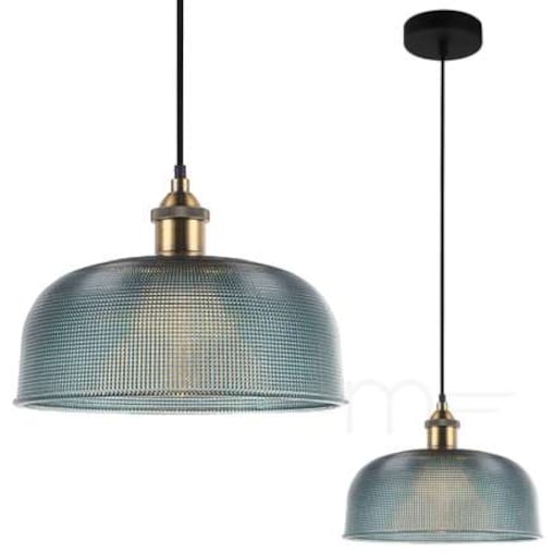 LAMPA wisząca DAVIDE MDM-2916/1 BL Italux szklana OPRAWA zwis niebieski