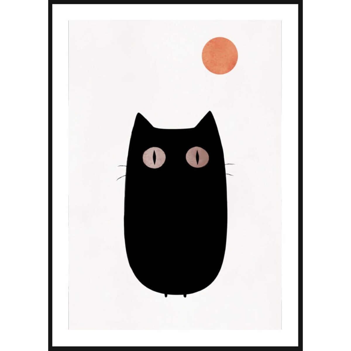 Poster Story, Plakat, Obraz - Czarny Kot, wymiary 42 x 60 cm