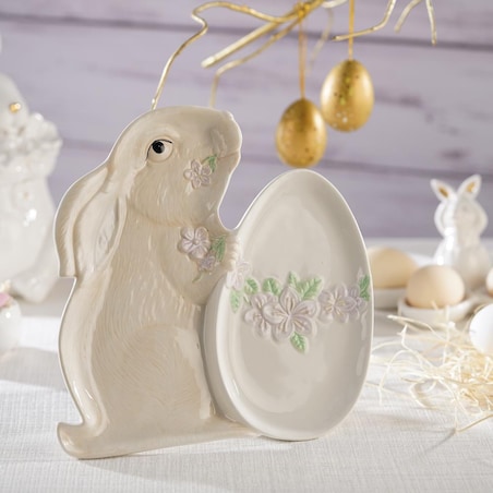 VILLA ITALIA Talerz wielkanocny Zając z pisanką 23 cm BUNNY